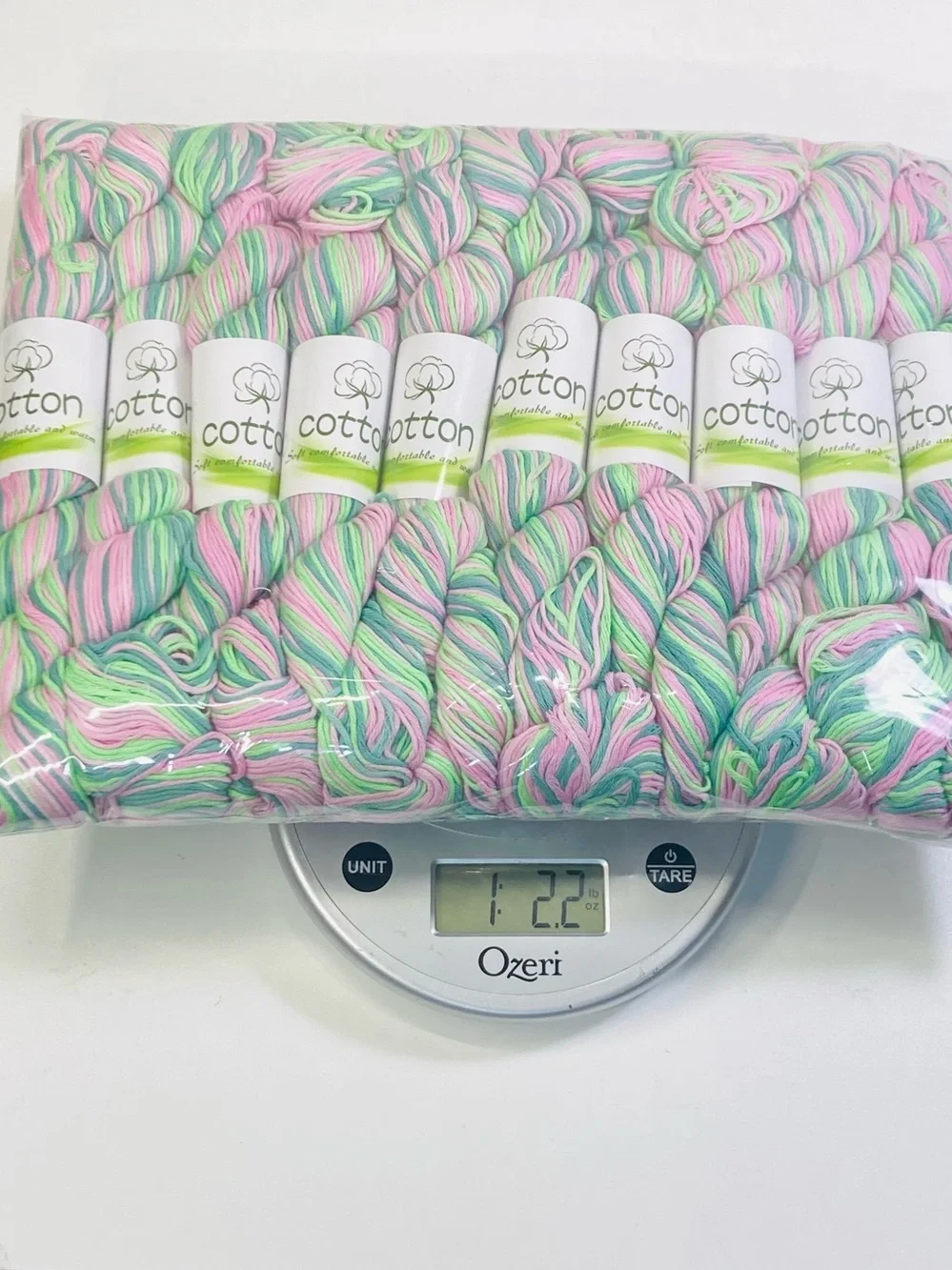 10 NEW (~500g total, ~50g ea.) 100% Cotton Variegated Hanks in Spring Blossoms